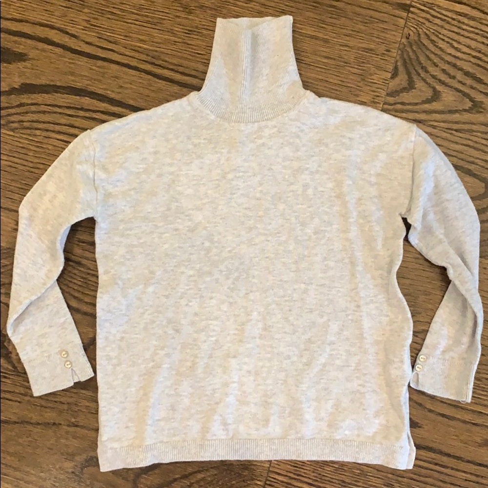 Zara Girls Knit Collection gray turtleneck, size 5